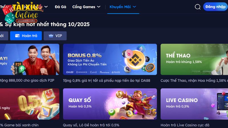 Những gói khuyến mãi DA88 mới nhất dành cho bet thủ Những gói khuyến mãi DA88 mới nhất dành cho bet thủ