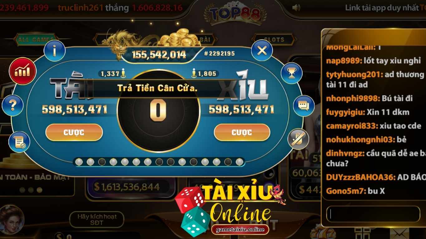 Giới thiệu sảnh chơi tài xỉu Top88 Giới thiệu sảnh chơi tài xỉu Top88