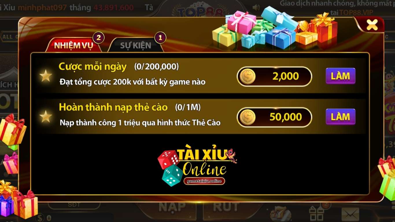 Những khuyến mãi TOP88 mới nhất Những khuyến mãi TOP88 mới nhất
